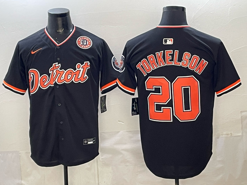Men Detroit Tigers #20 Torkelson black Game Nike MLB Jersey0321001016->detroit tigers->MLB Jersey